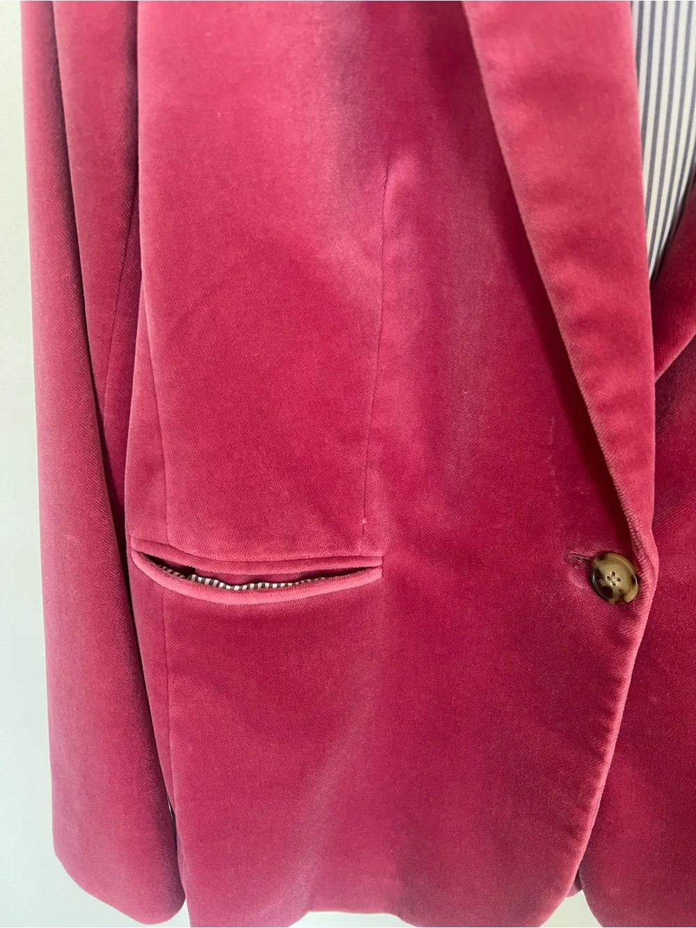 J. Crew Parke Women’s Rose Pink Velvet Single-Button Blazer